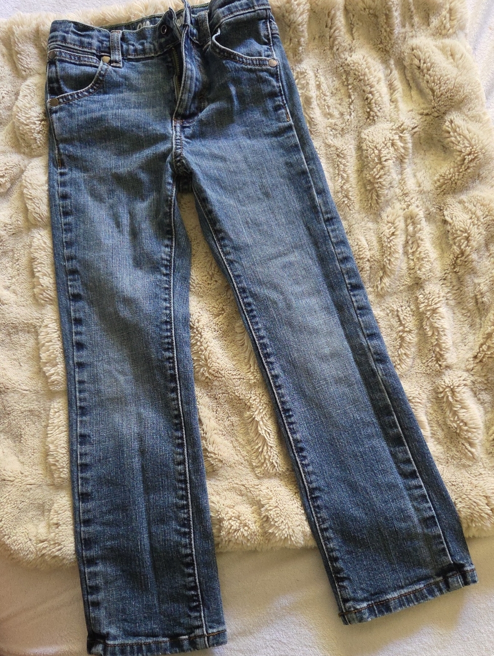 Classic Wrangler Blue Kid's Straight-Leg Jeans